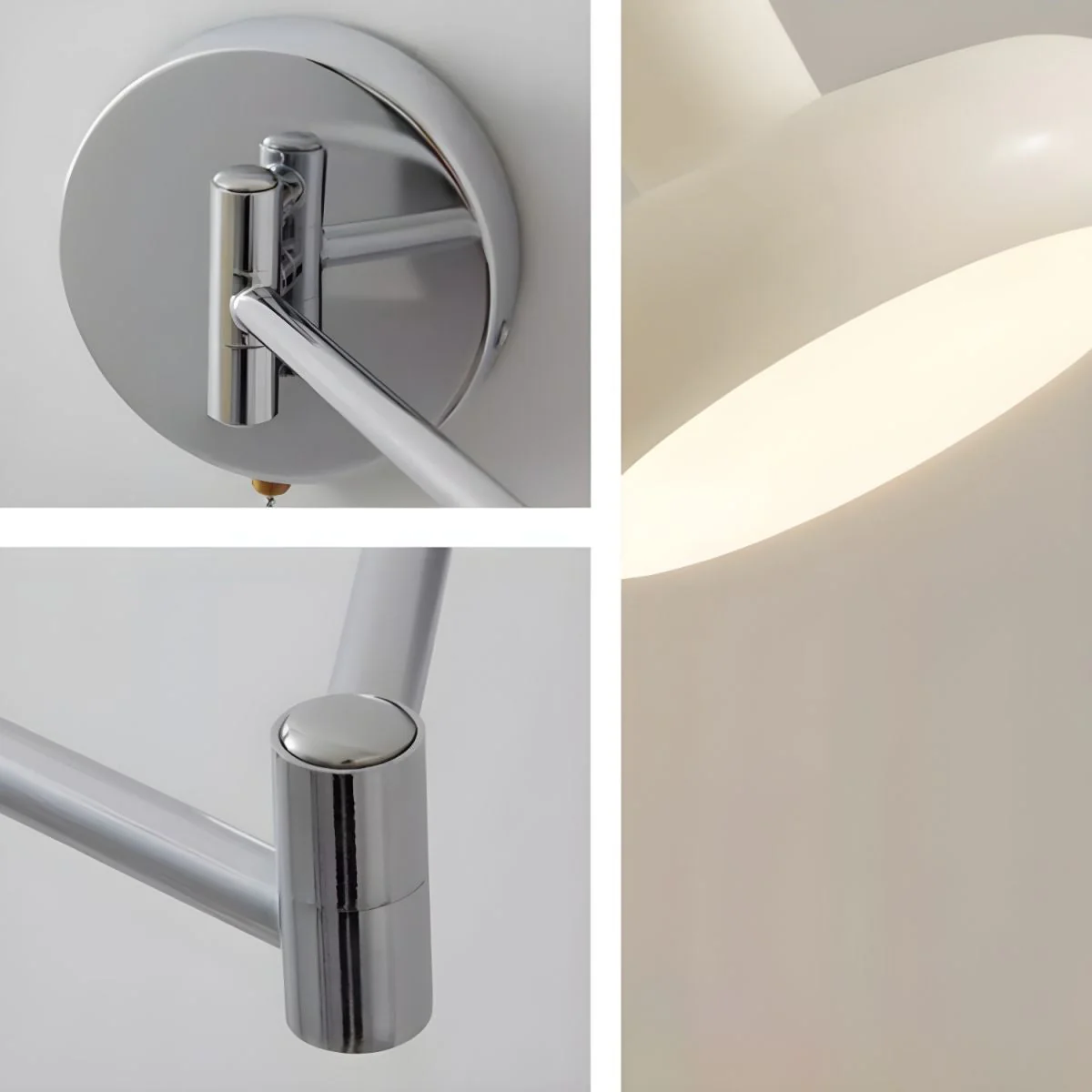 Retro Capsule White Swing Arm Wall Lamp - Image 13