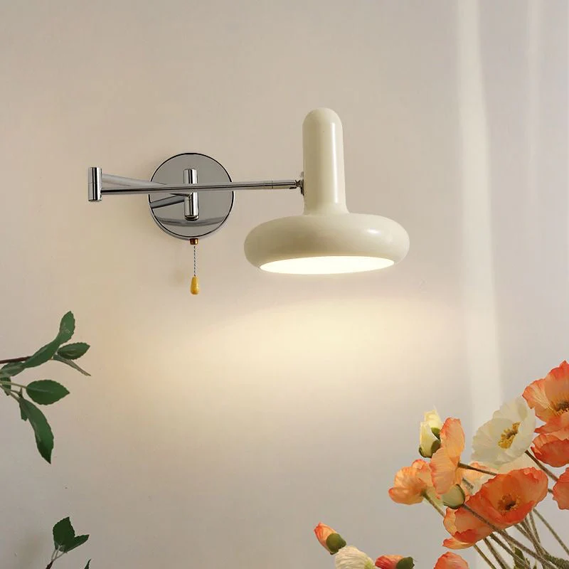 Retro Capsule White Swing Arm Wall Lamp - Image 7