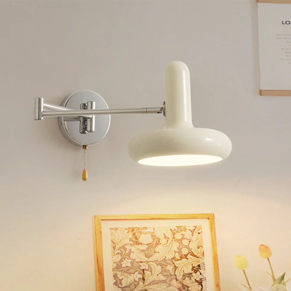 Retro Capsule White Swing Arm Wall Lamp - Image 9
