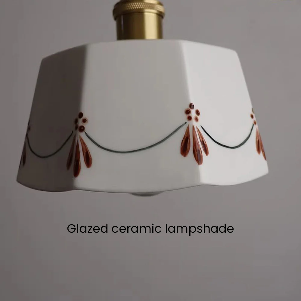 Retro Classic Ceramic White Pendant Light - Image 4