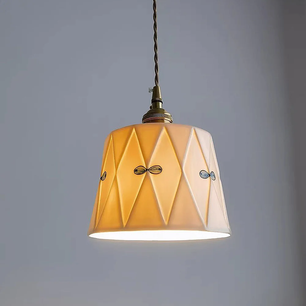 Retro Classic Ceramic White Pendant Light - Image 6