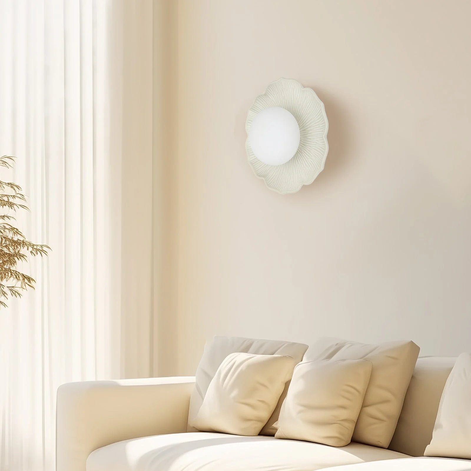 Retro Flower Petal Ceramic Wall Light - Image 2