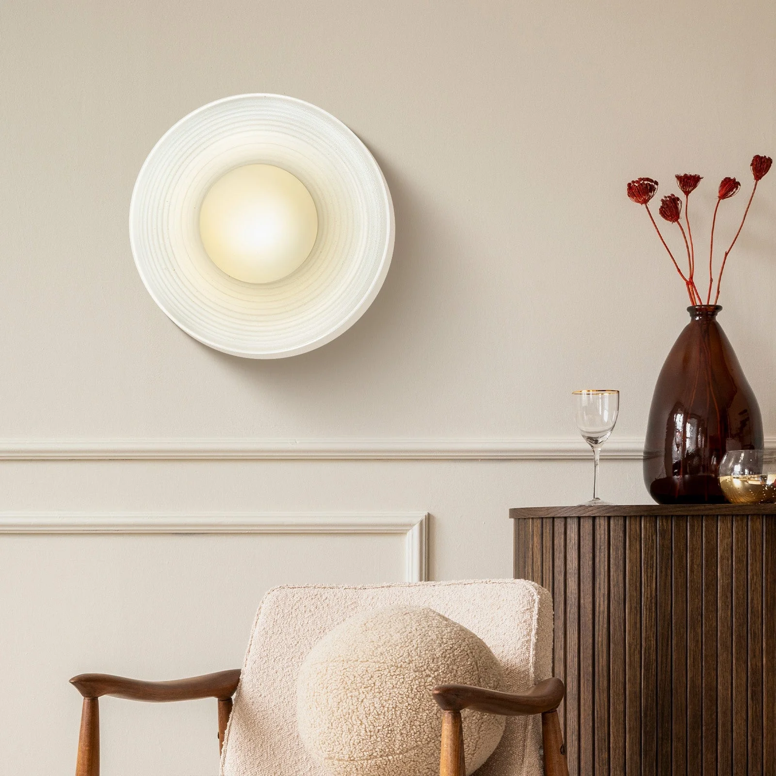 Retro Flower Petal Ceramic Wall Light - Image 9