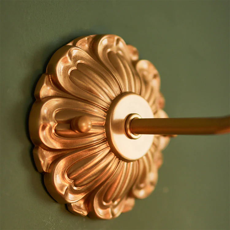 Retro Flower Petal Glass Wall Lamp Copper Wall Light - Image 11