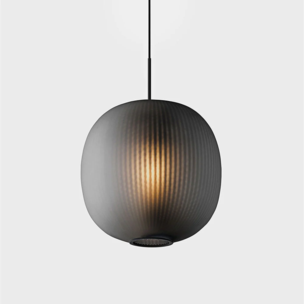 Retro Frosted Glass Lantern Pendant Light - Image 2