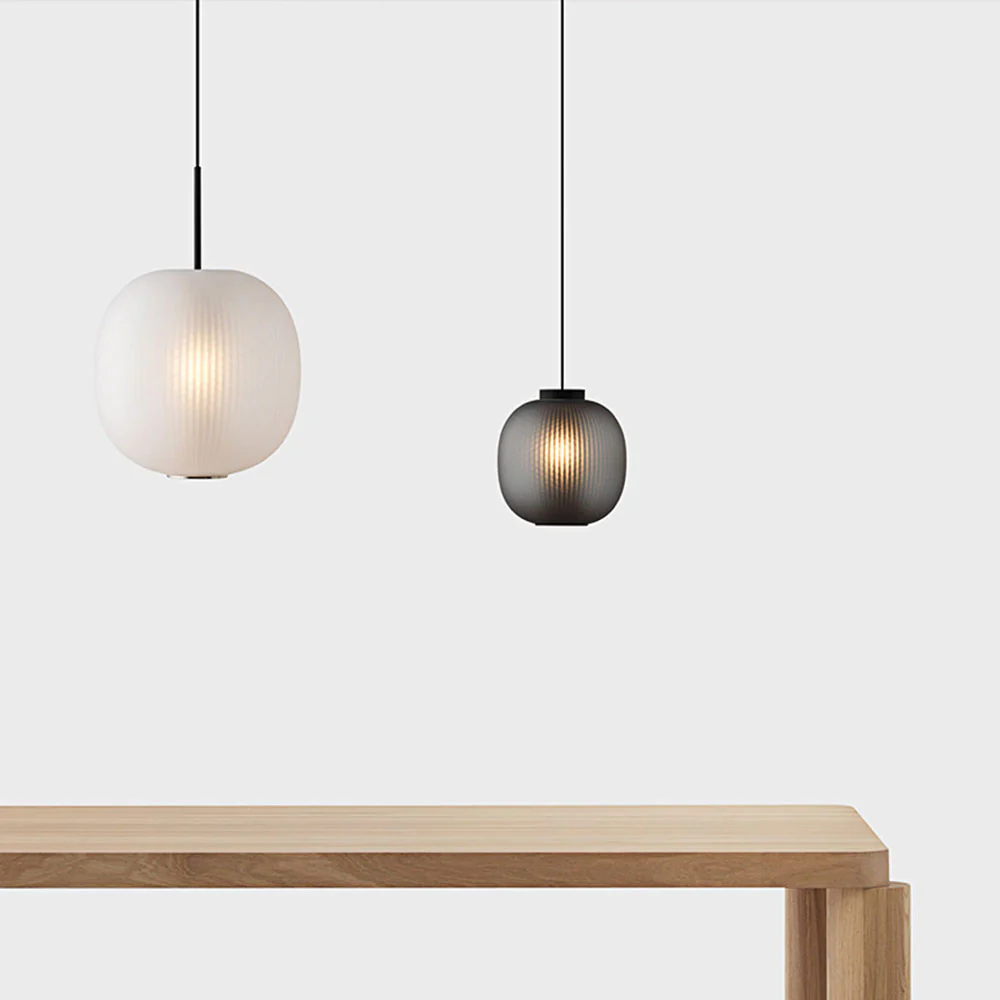 Retro Frosted Glass Lantern Pendant Light - Image 4