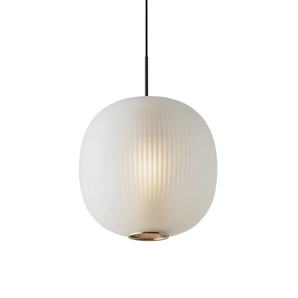 Retro Frosted Glass Lantern Pendant Light - Image 7