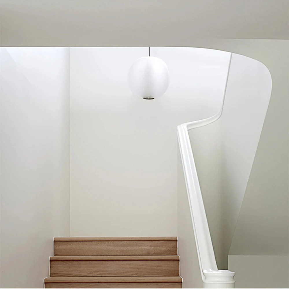 Retro Frosted Glass Lantern Pendant Light - Image 9