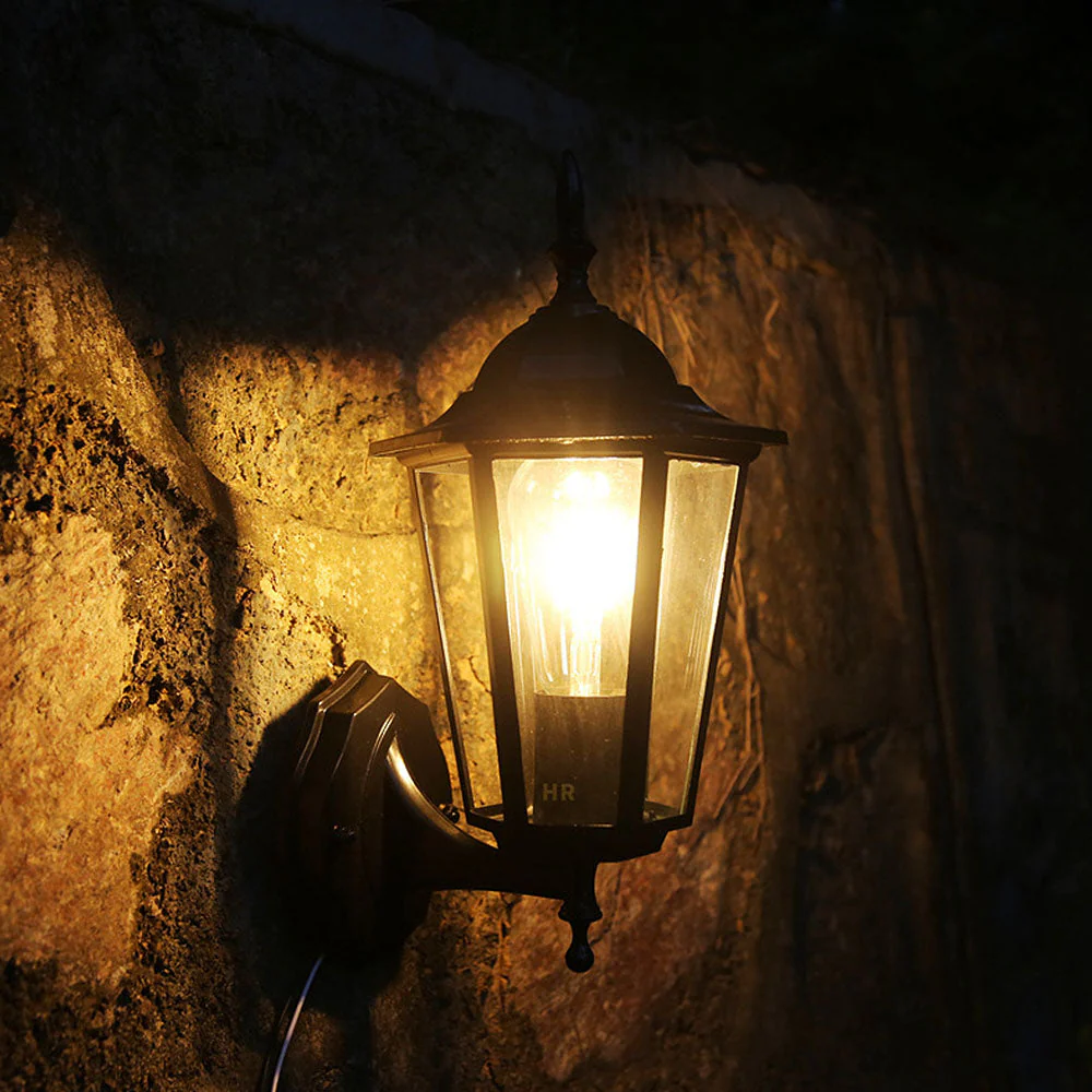 Retro Glass Outdoor Garden Wall Light - Image 2