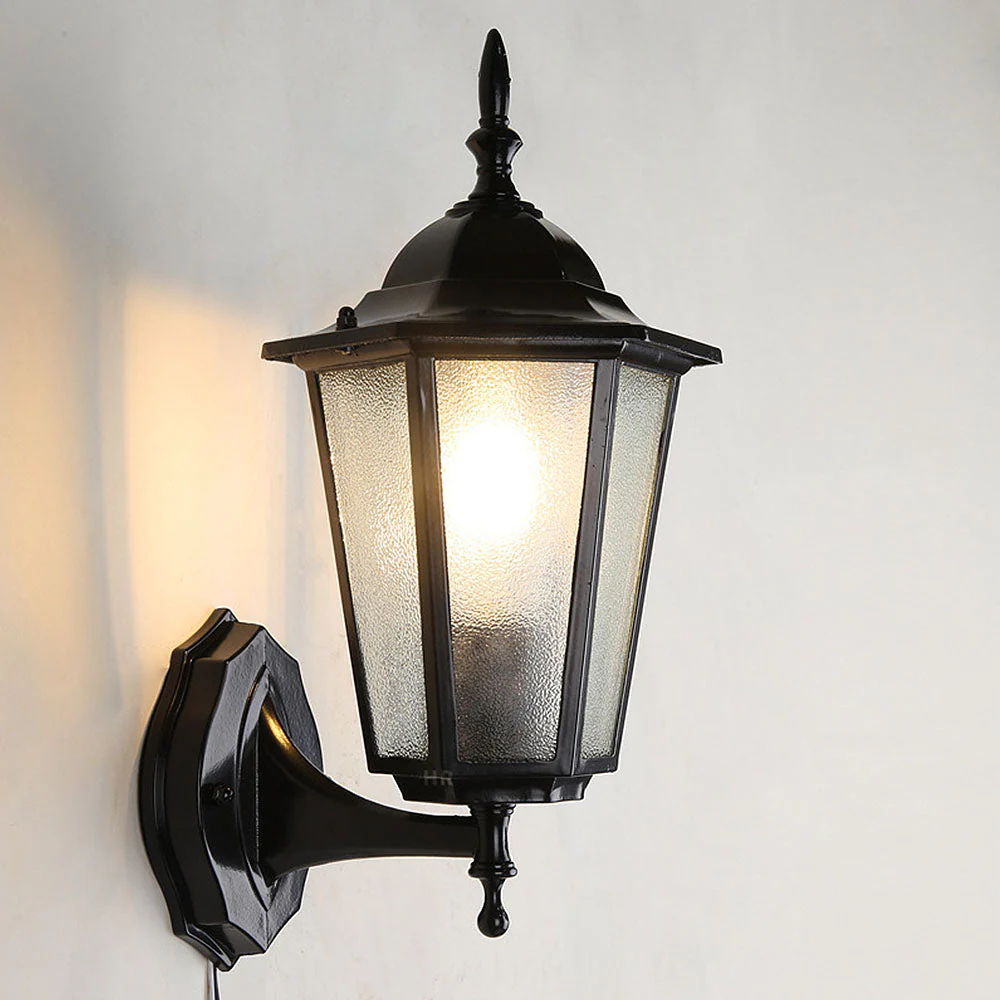 Retro Glass Outdoor Garden Wall Light - Image 3
