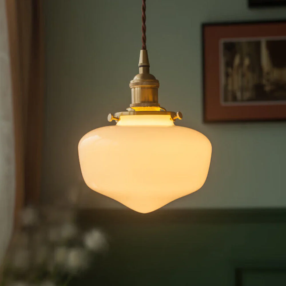 Retro Lantern Glass Pendant Hanging Light - Image 2