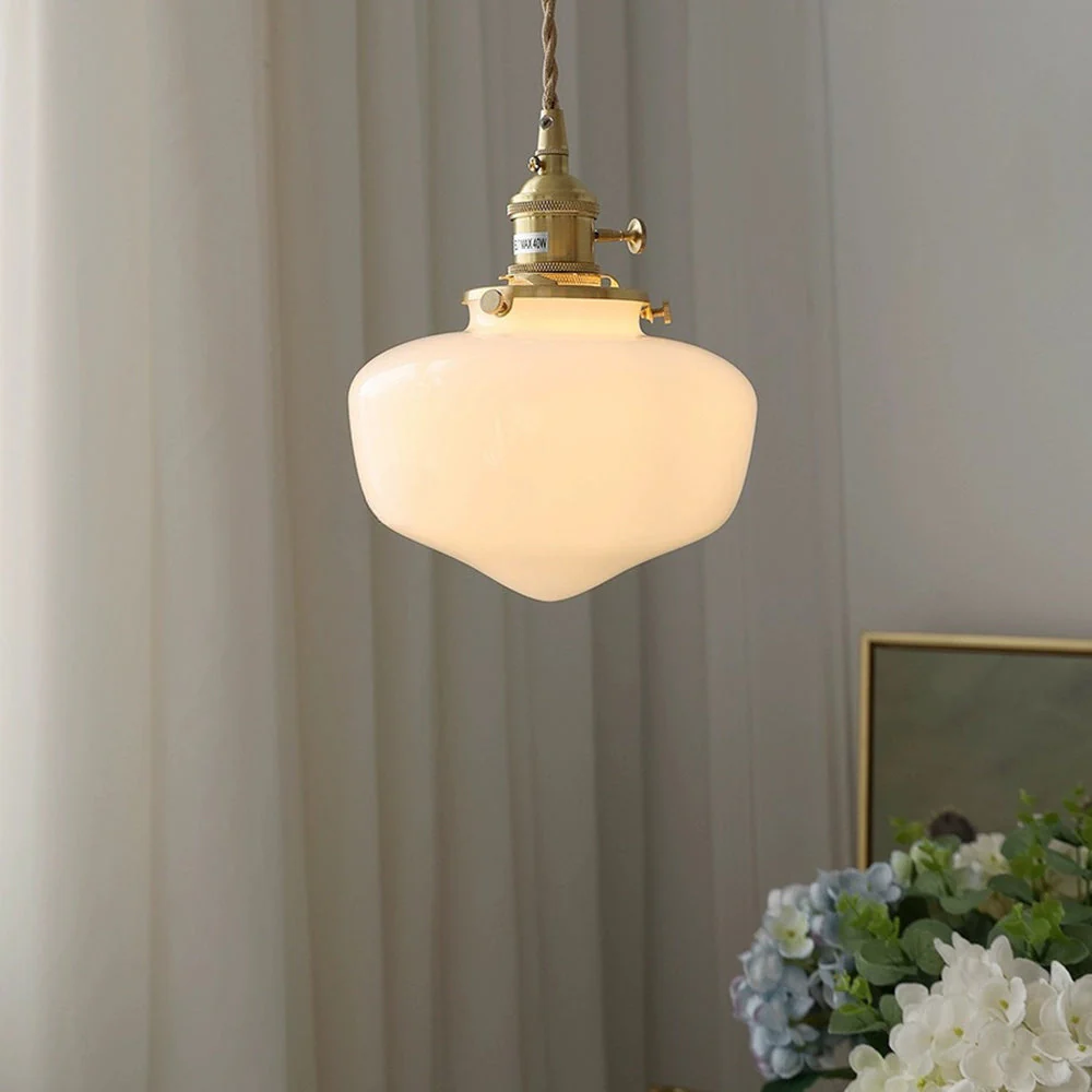 Retro Lantern Glass Pendant Hanging Light - Image 5