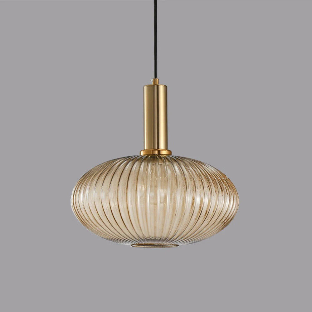 Vintage Stained Glass Lantern Shape Pendant Light - Image 15