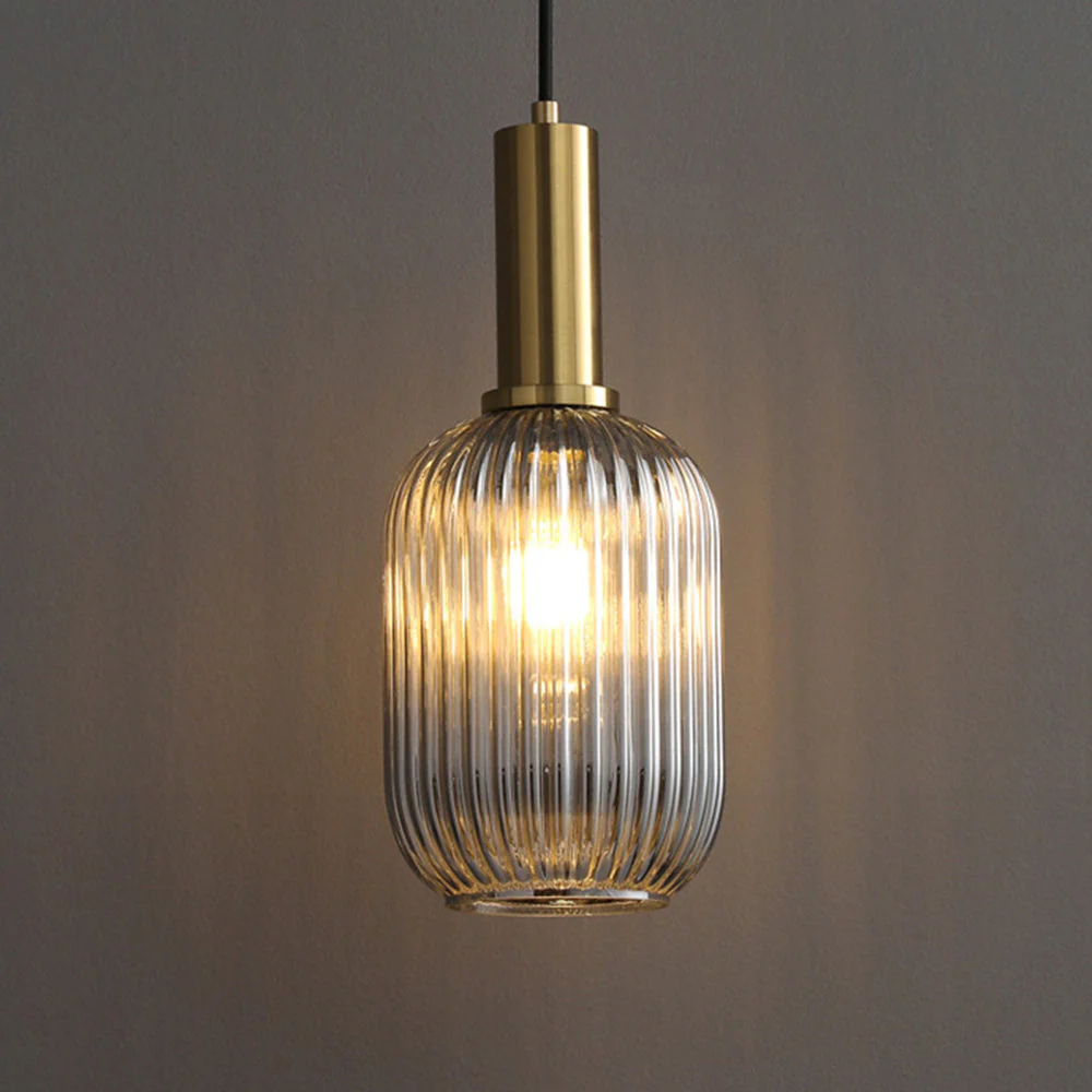 Vintage Stained Glass Lantern Shape Pendant Light - Image 5