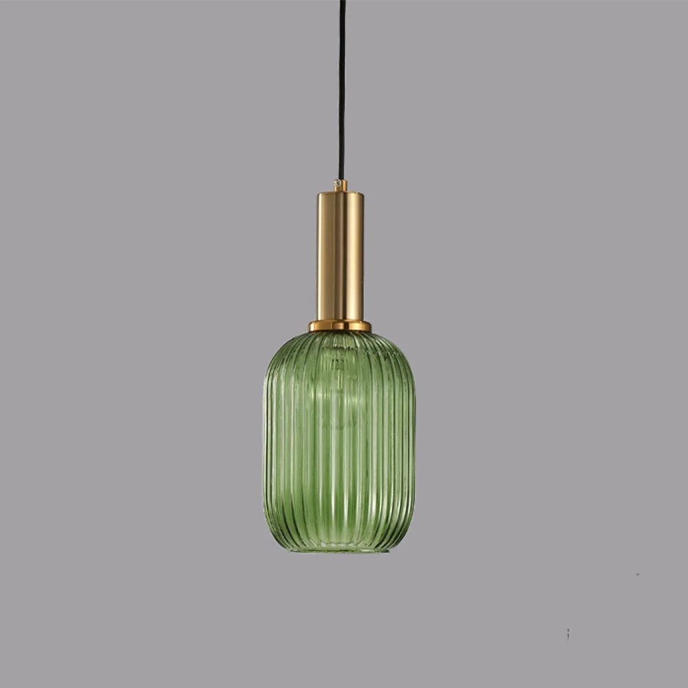 Vintage Stained Glass Lantern Shape Pendant Light - Image 6