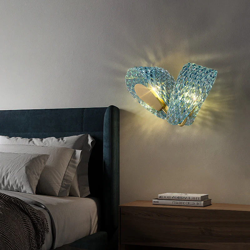 Retro Luxury Glass Blue Wall Lamp