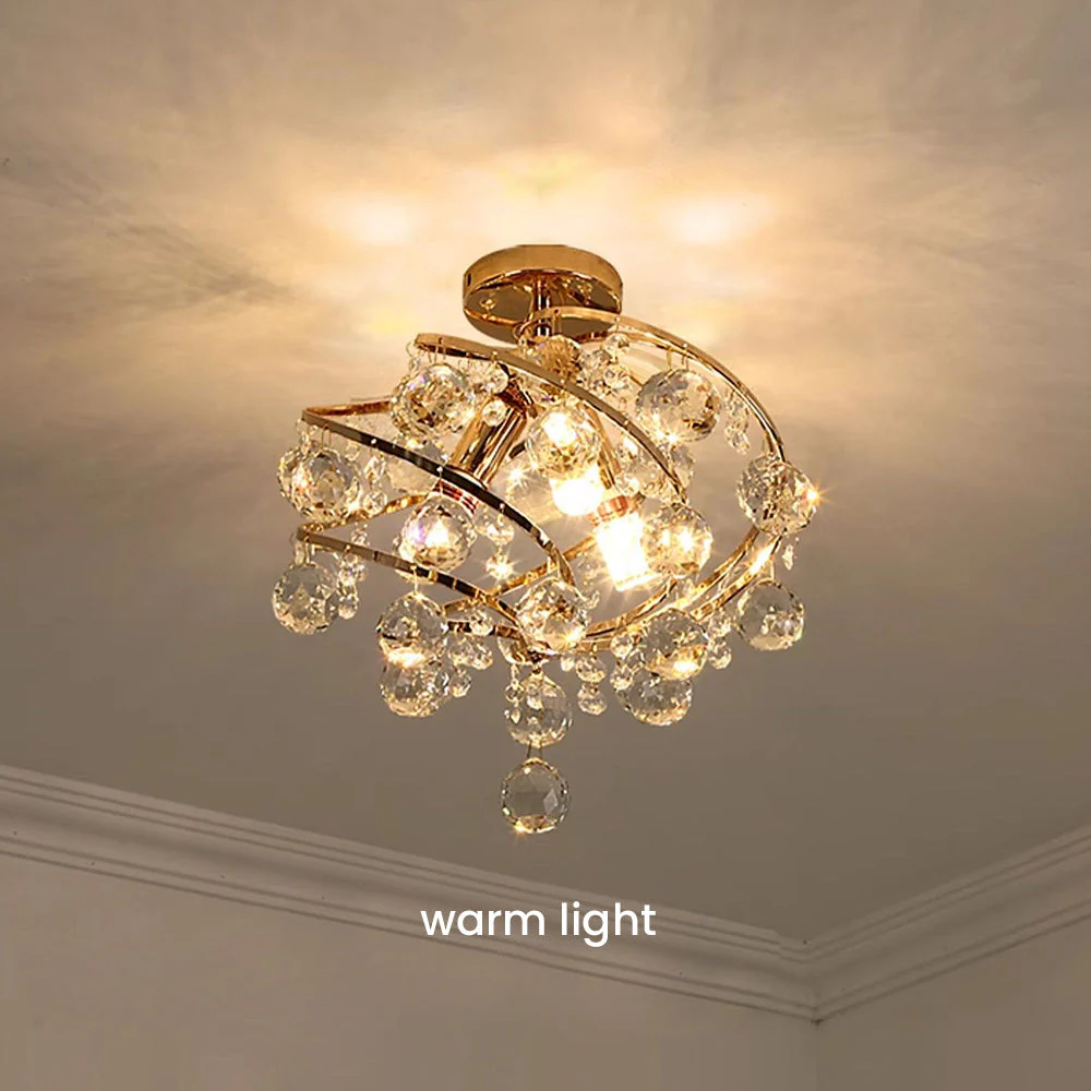 Retro Luxury Glass Spiral Ceiling Light - Image 8