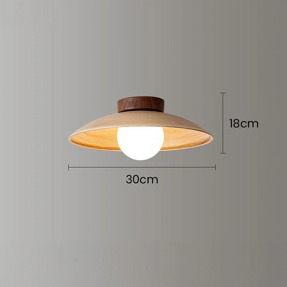Retro Mini Wood Finish Hallway Ceiling Light - Image 6