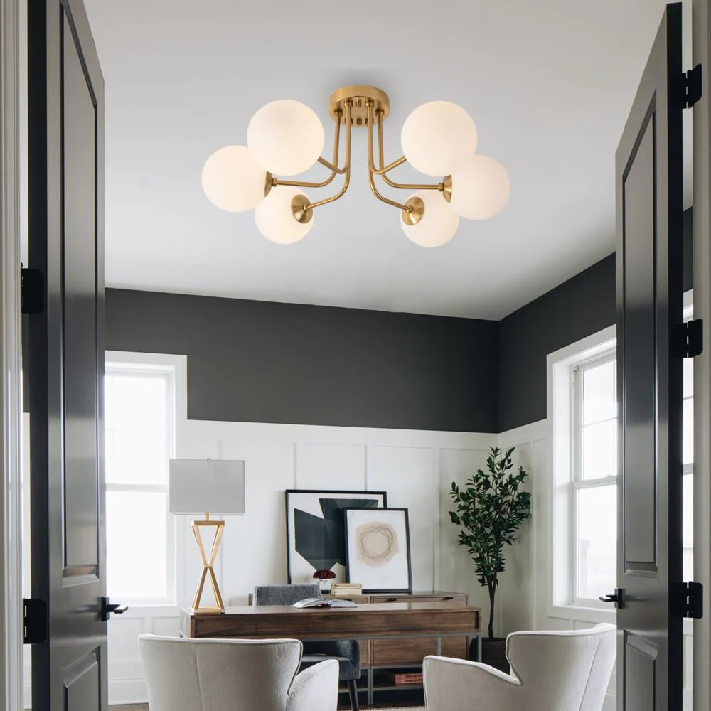 Retro Multi Heads Glass Balls Ceiling Light - Image 23