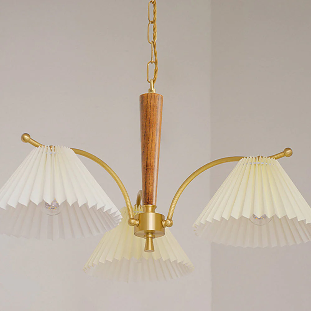 Decoration Pleated Lampshade Dining Room Chandelier Light - Image 4