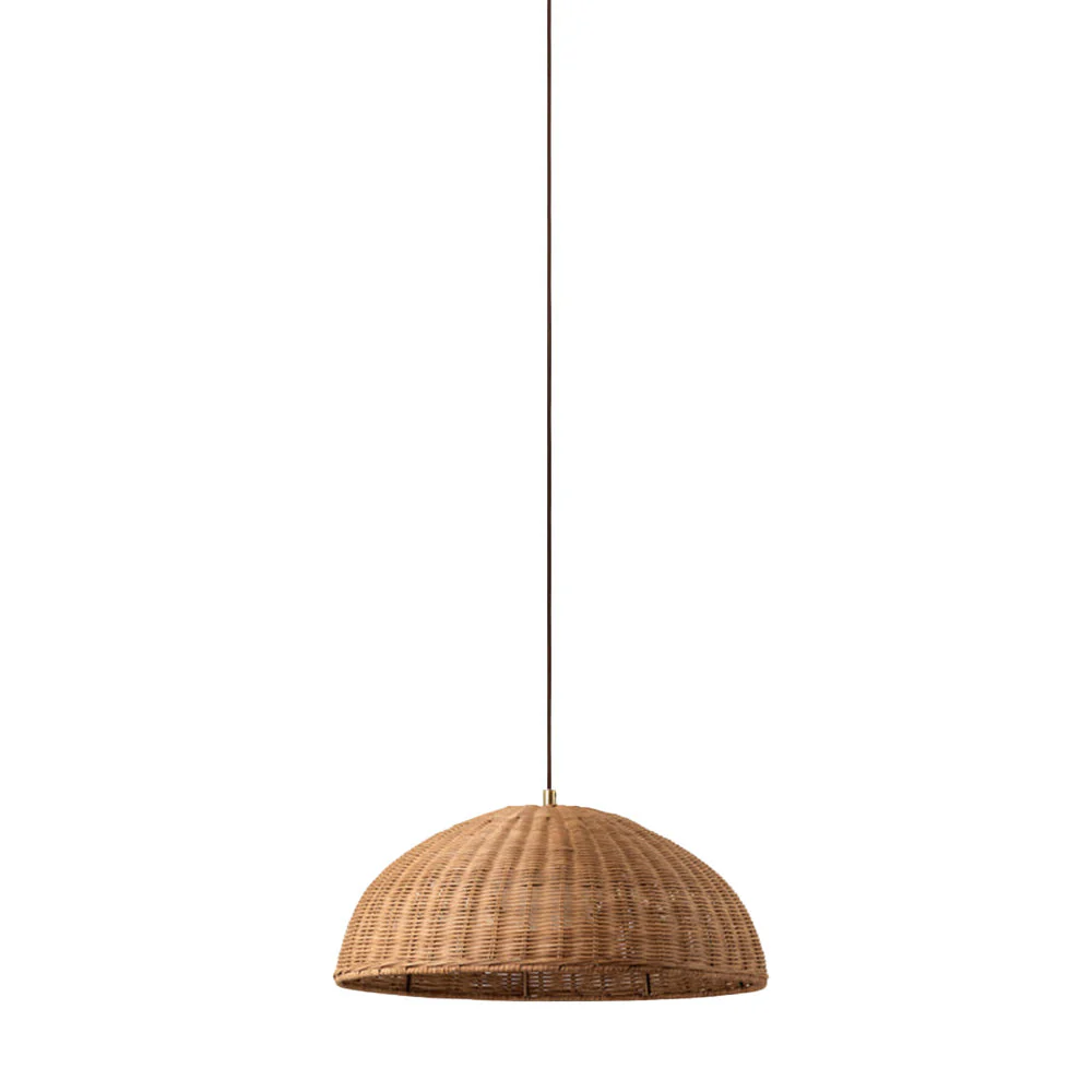 Retro Rattan Dome Pendant Light For Dining Room - Image 5