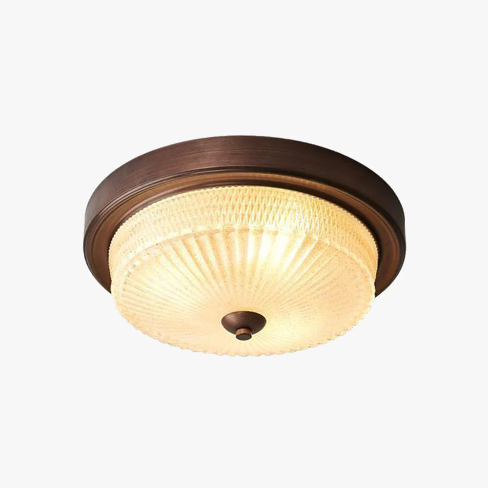 Retro Round Bedroom Ceiling Lamp