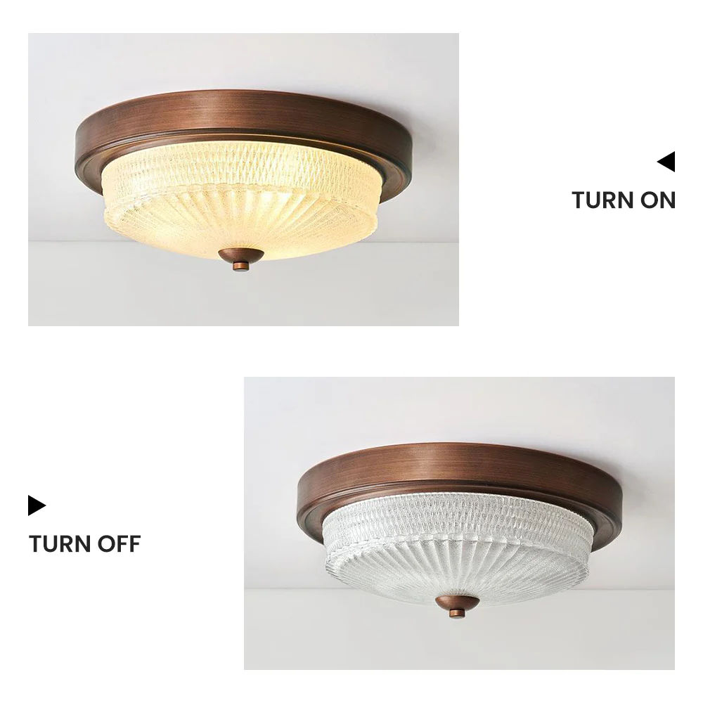 Retro Round Bedroom Ceiling Lamp - Image 5