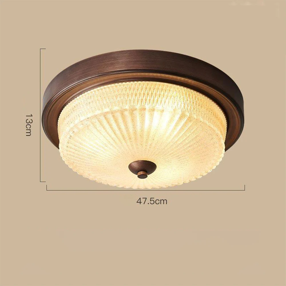 Retro Round Bedroom Ceiling Lamp - Image 8