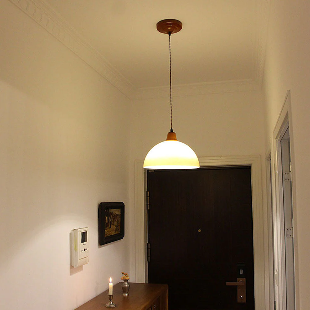 Retro Round Stained LED Pendant Light - Image 3