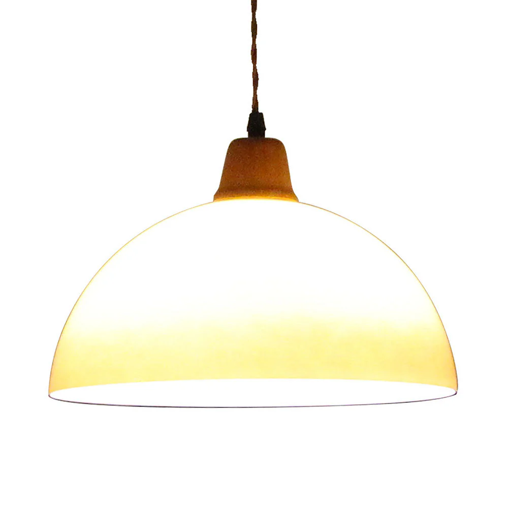Retro Round Stained LED Pendant Light - Image 4