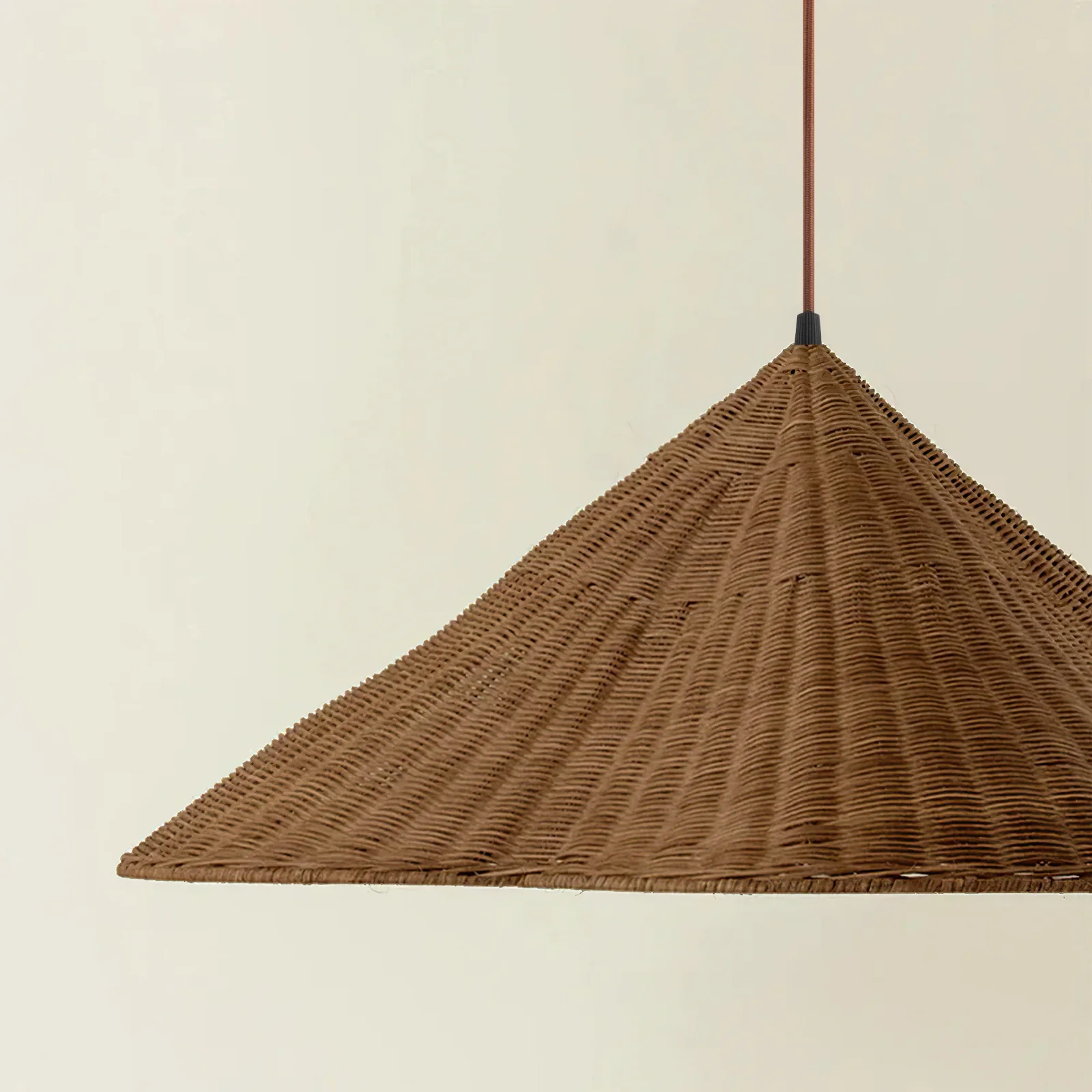 Retro Scalloped Woven Rattan Pendant Light - Image 7