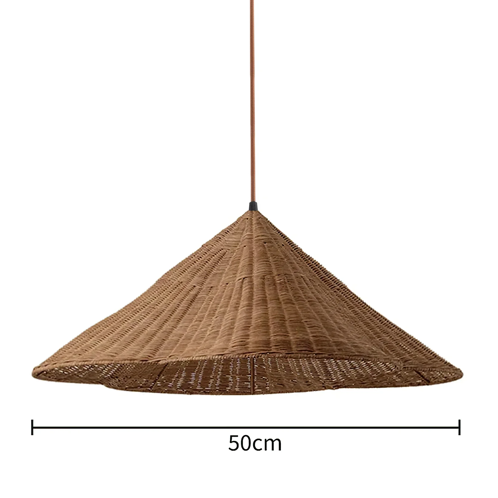 Retro Scalloped Woven Rattan Pendant Light - Image 8