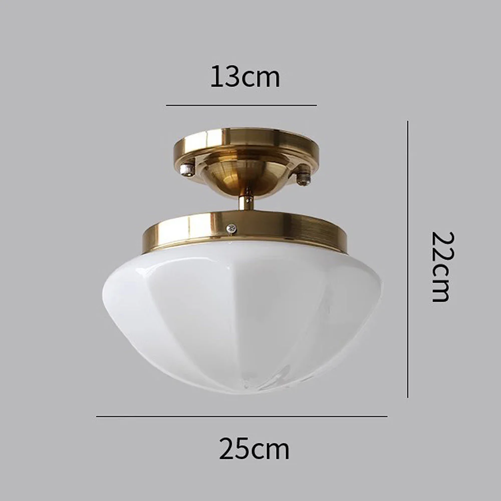 Retro Simple Milky White Hallway Ceiling Light - Image 13