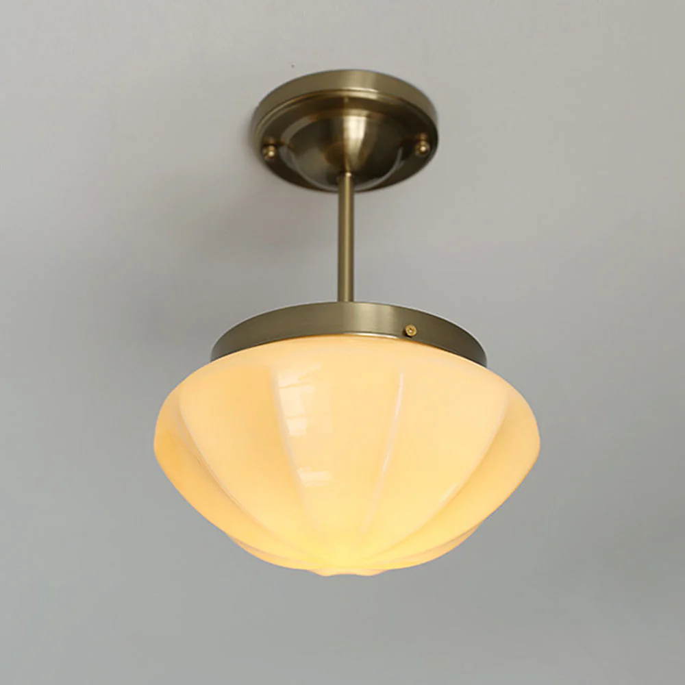 Retro Simple Milky White Hallway Ceiling Light - Image 4