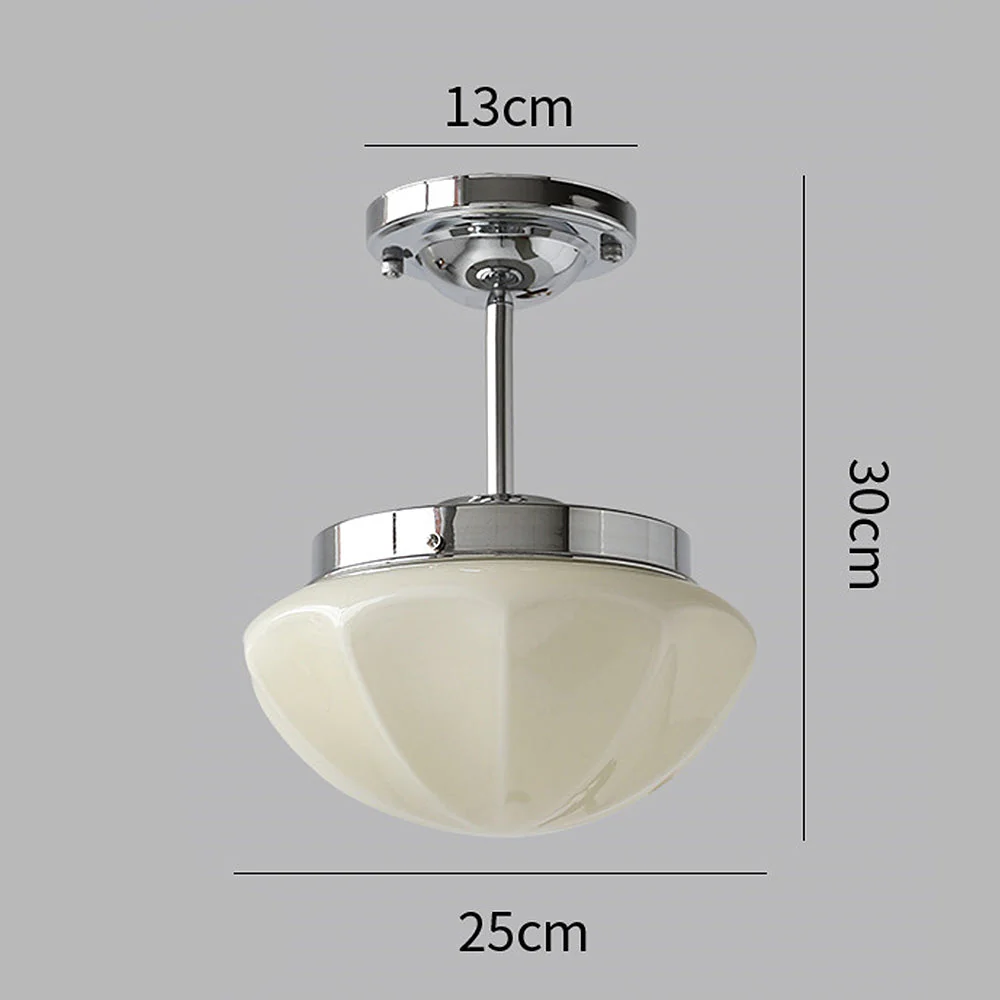 Retro Simple Milky White Hallway Ceiling Light - Image 7