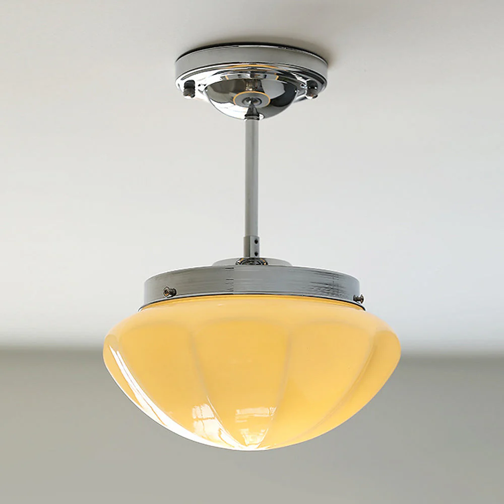 Retro Simple Milky White Hallway Ceiling Light - Image 9