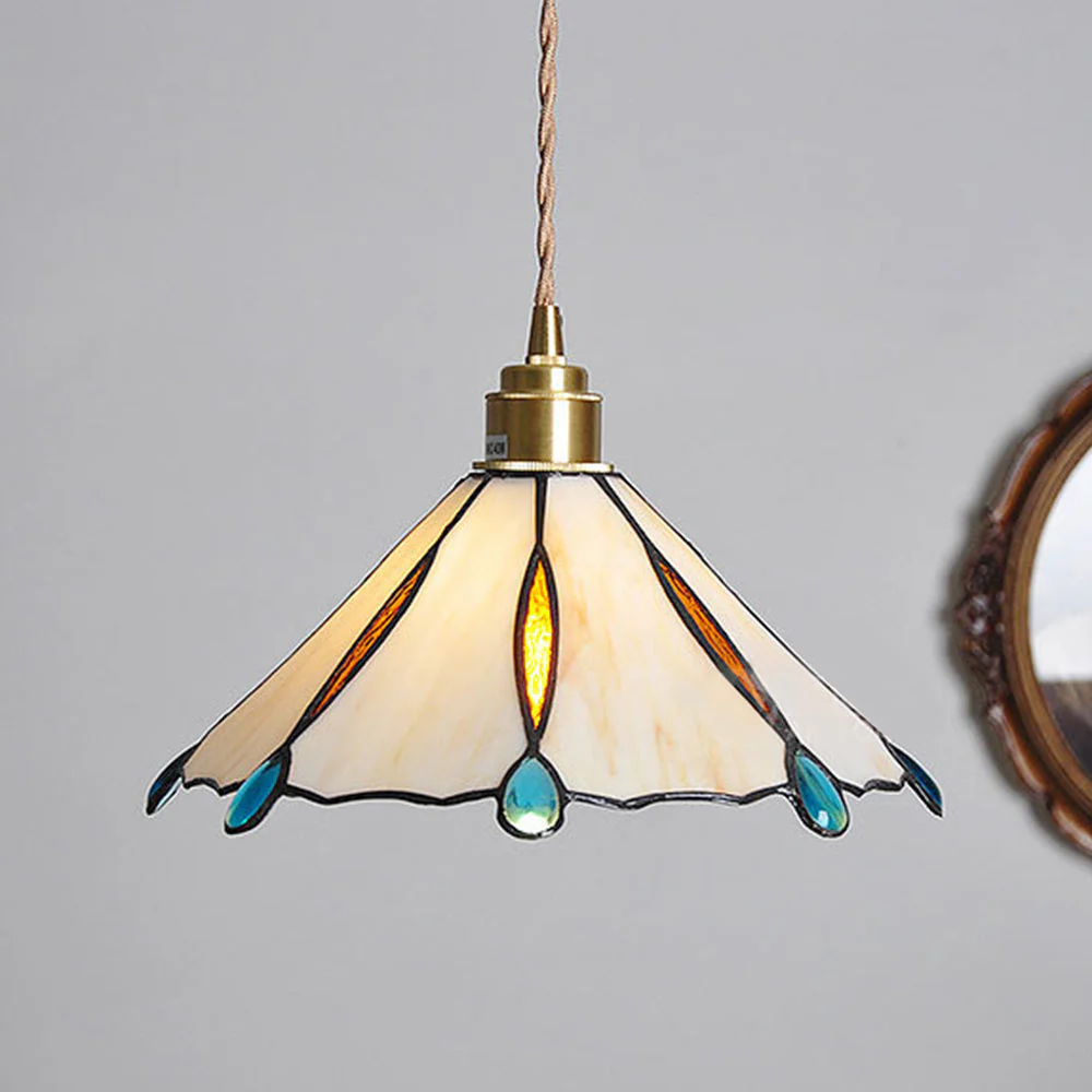 Retro Stained Glass Tiffany Pendant Light - Image 2