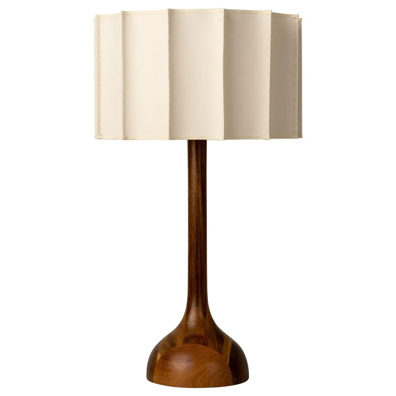 Retro Walnut Fabric Table Lamp - Image 5