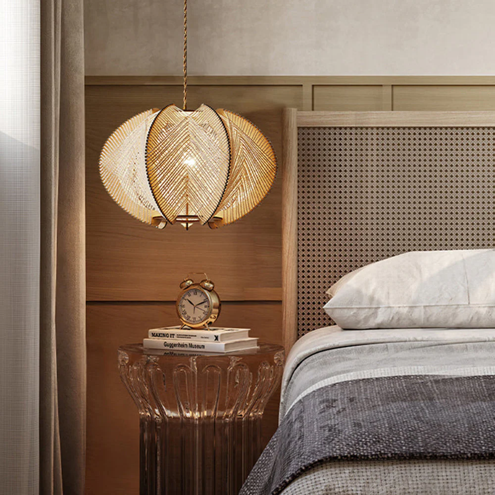 Retro Wooden Pendant Light Irregular Living Room Lamp - Image 12
