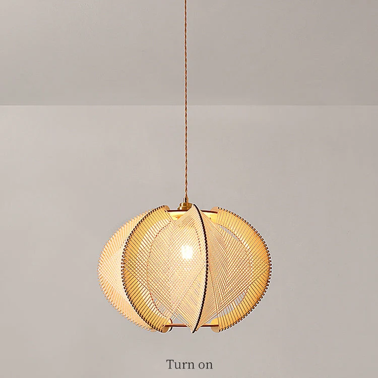 Retro Wooden Pendant Light Irregular Living Room Lamp - Image 6