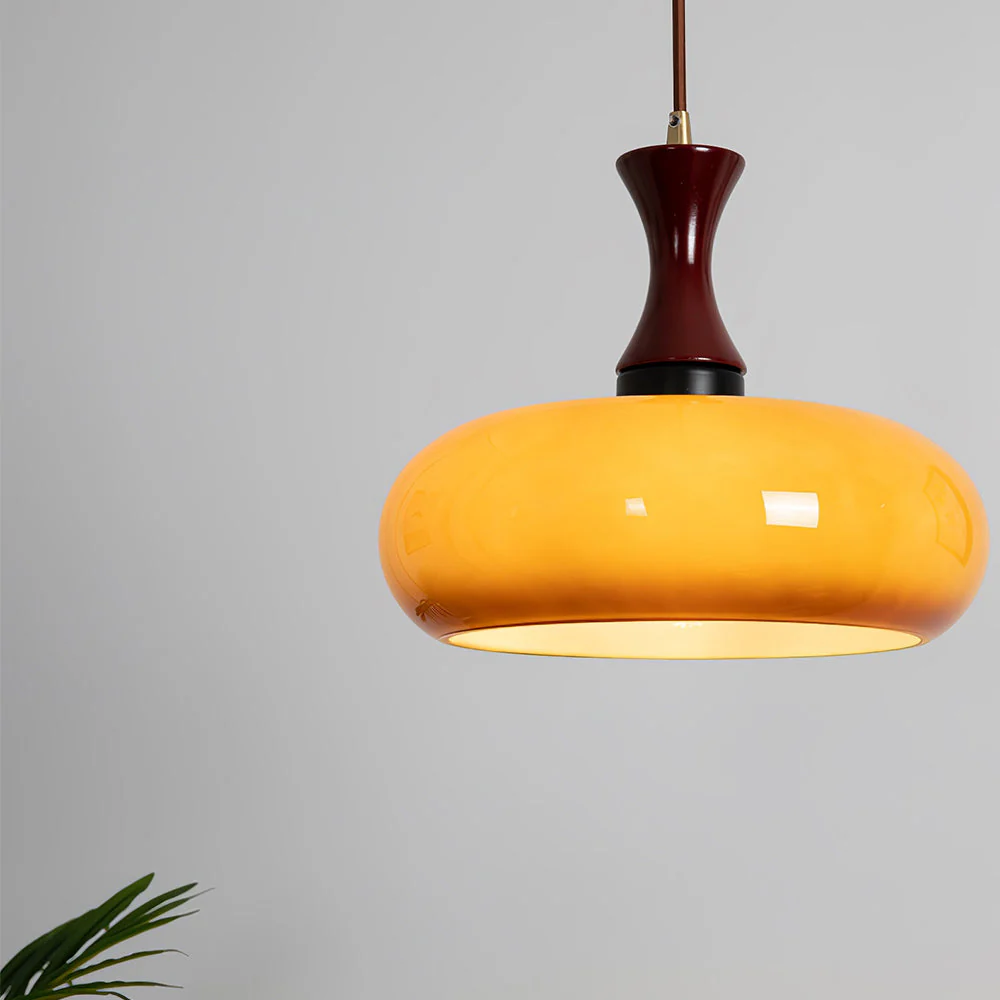 Wooden Yellow Dome Pendant Light for Kitchen Islands - Image 18