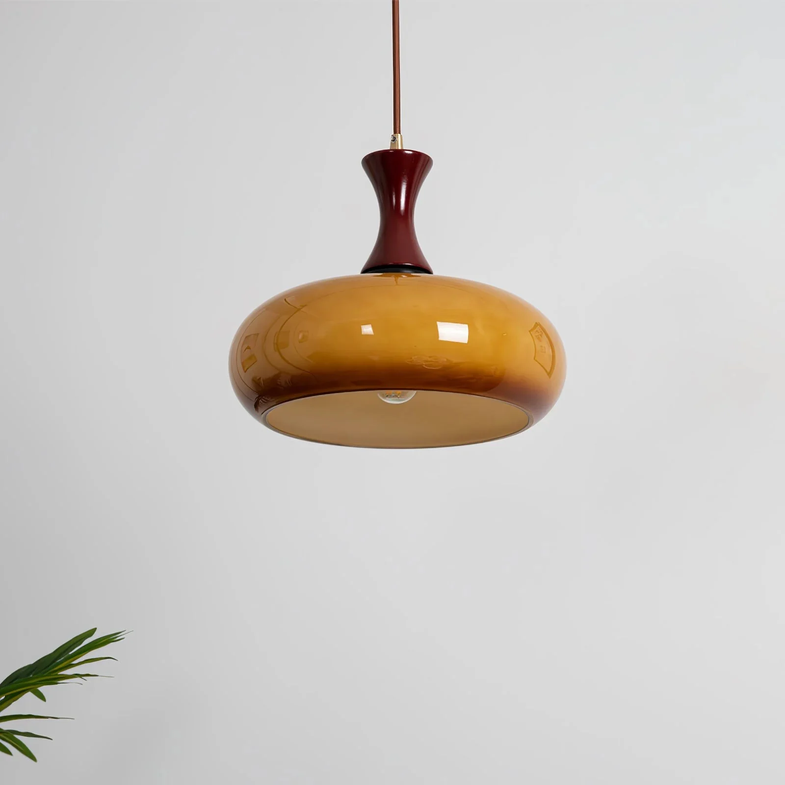 Wooden Yellow Dome Pendant Light for Kitchen Islands - Image 9