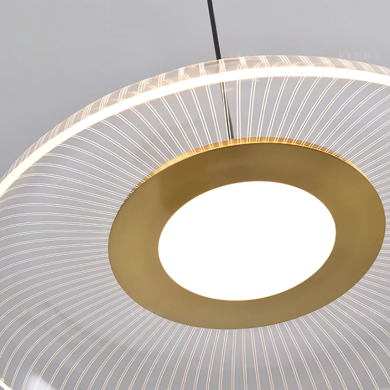 Modern LED Gold & Black Bowl Pendant Light - Image 5