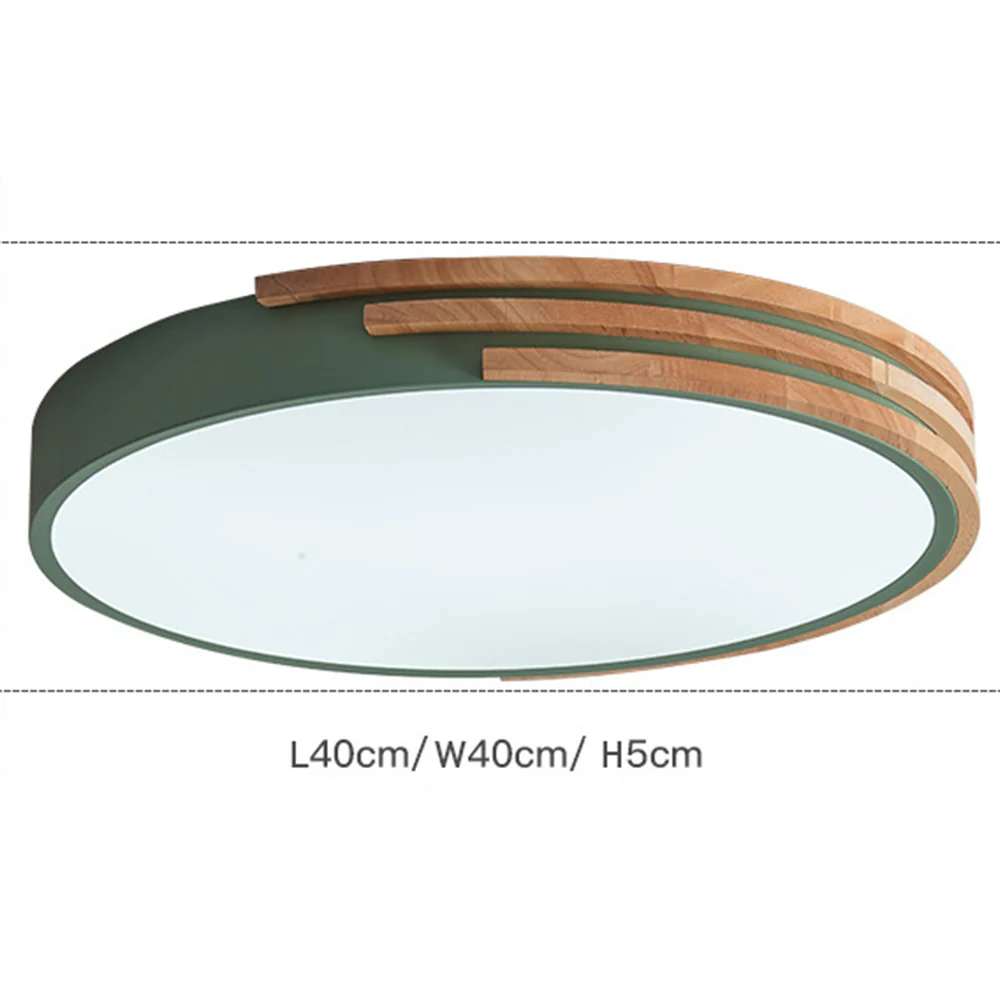 Round LED Dimmable Wood Ceiling Lamp - Image 11