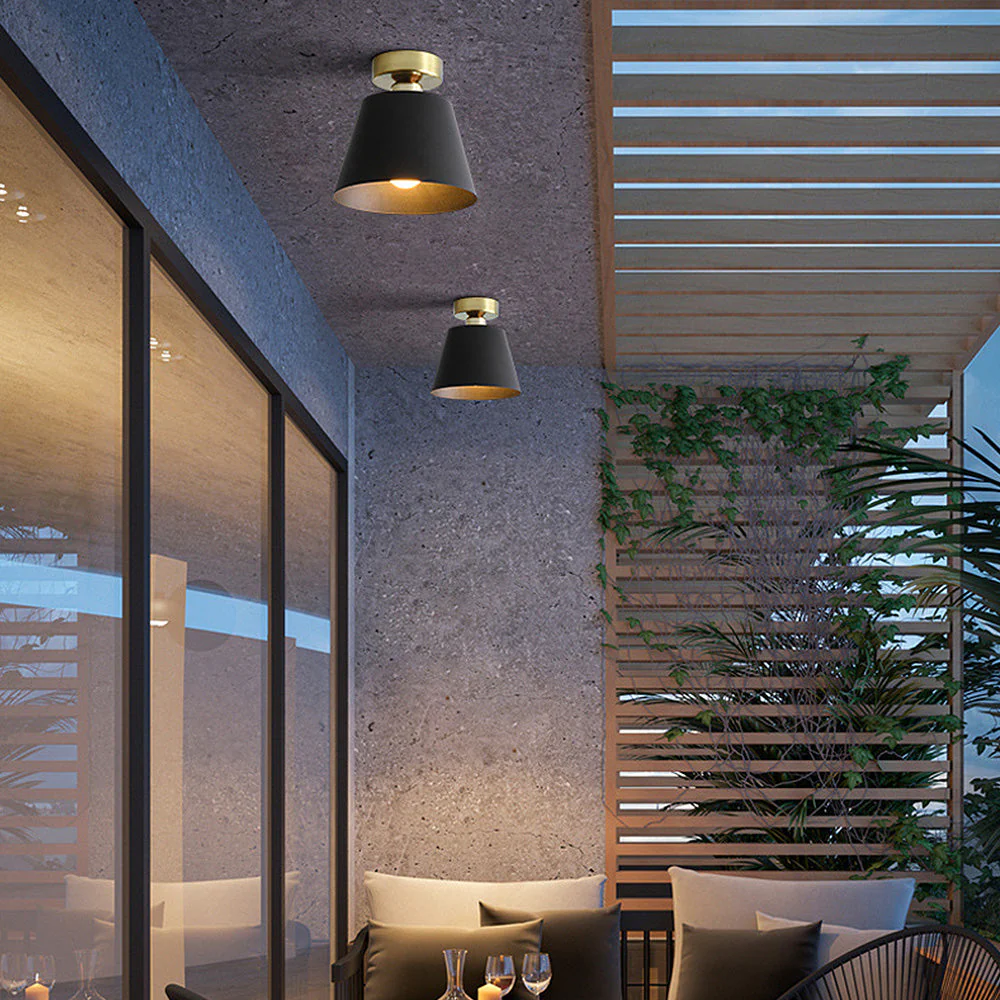 Scandinavian Conical Iron Shade Ceiling Light - Image 8