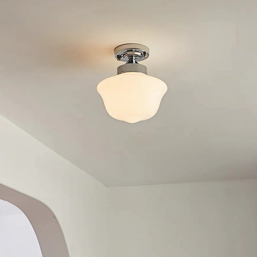 Scandinavian Cream Glass Shades Ceiling Light