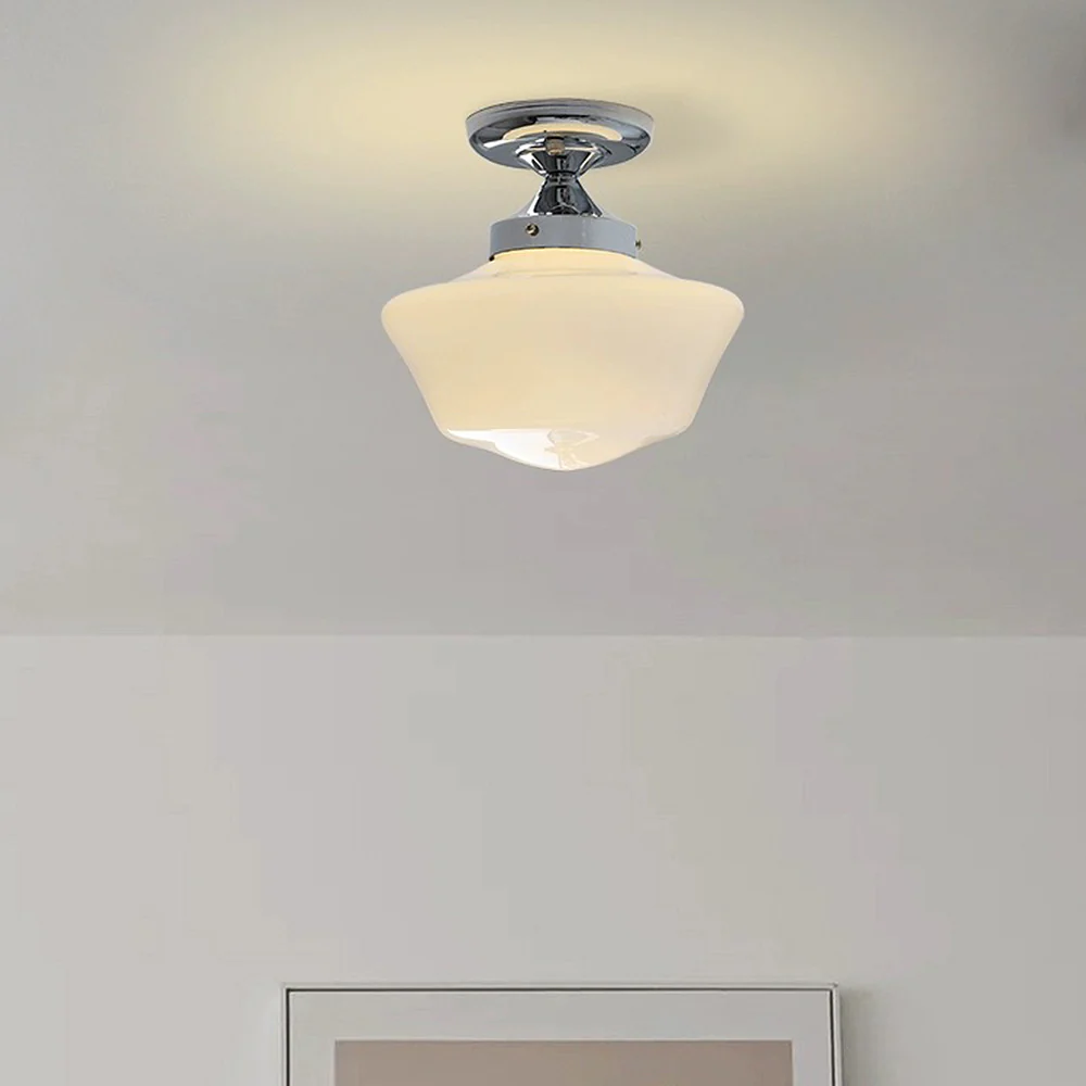 Scandinavian Cream Glass Shades Ceiling Light - Image 7