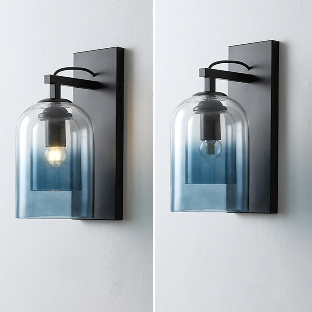 Scandinavian Cylinder Clear Double Glass Layer Wall Light - Image 11
