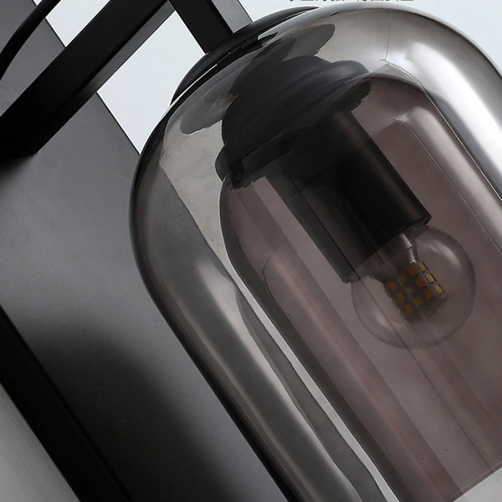 Scandinavian Cylinder Clear Double Glass Layer Wall Light - Image 12