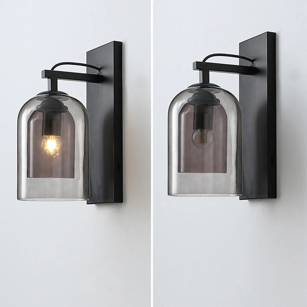 Scandinavian Cylinder Clear Double Glass Layer Wall Light - Image 13